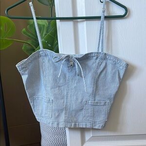 Striped Blue Women's Top AE